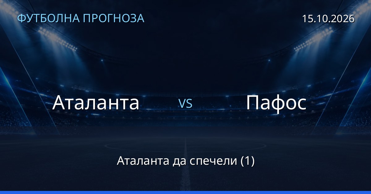 Аталанта – Пафос: футболна прогноза