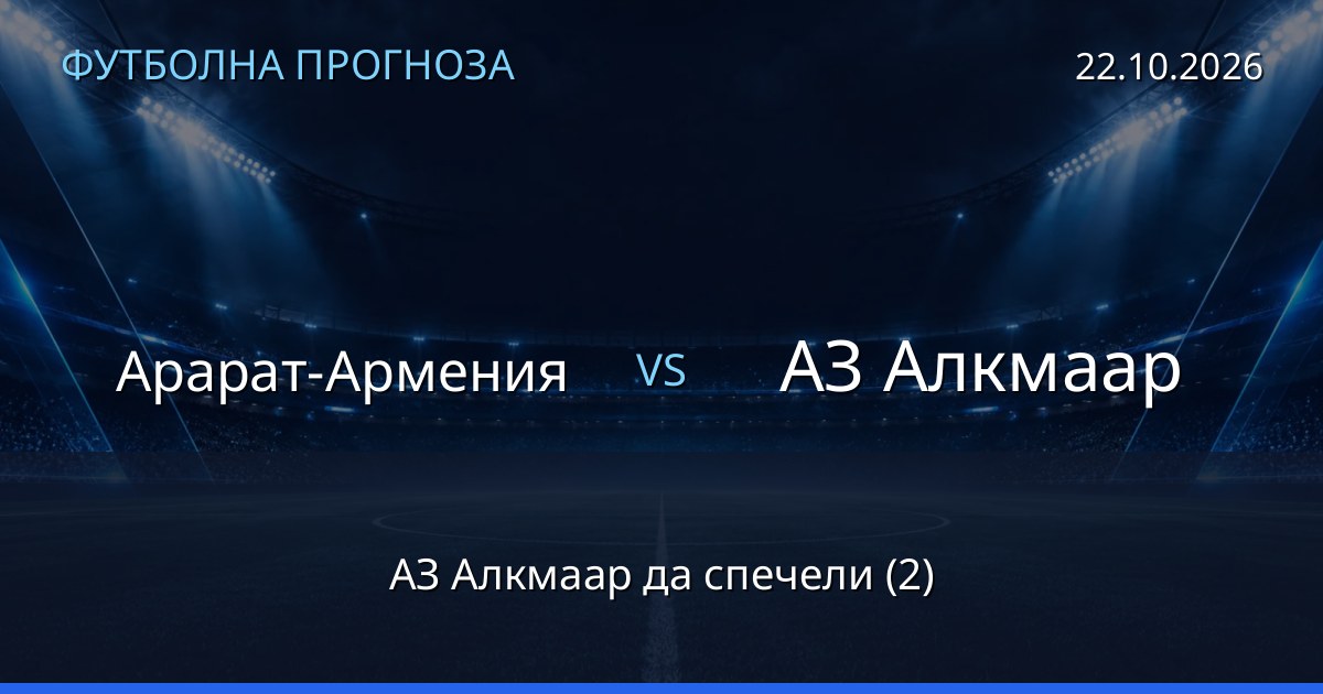 Арарат-Армения – АЗ Алкмаар: футболна прогноза