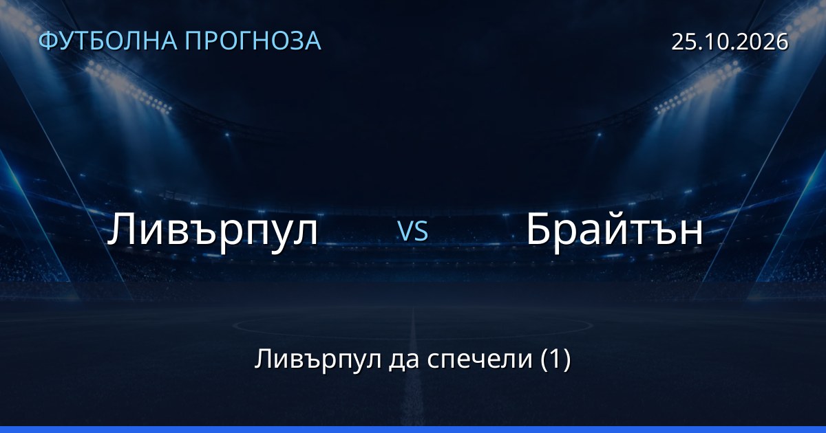 Ливърпул – Брайтън: футболна прогноза