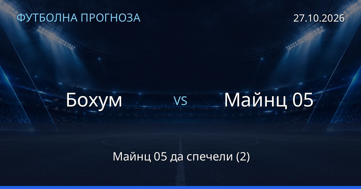 Бохум – Майнц 05: футболна прогноза
